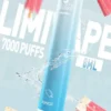 LIMI 7000口拋棄式電子煙｜主打極致冰爽層次與強勁擊喉感｜適合偏好強烈擊喉體感與沁涼風味的玩家